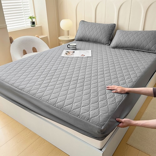 wasserdichter, gesteppter Matratzenschoner mit Urinschutz, rutschfest, vollständige Abdeckung, Sealy Matratzenschoner-Bettbezug Image