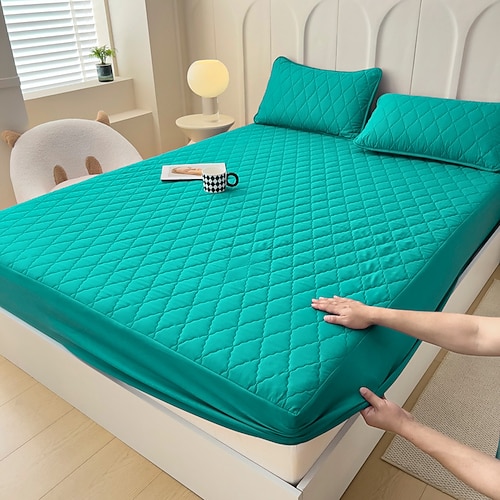 wasserdichter, gesteppter Matratzenschoner mit Urinschutz, rutschfest, vollständige Abdeckung, Sealy Matratzenschoner-Bettbezug Image