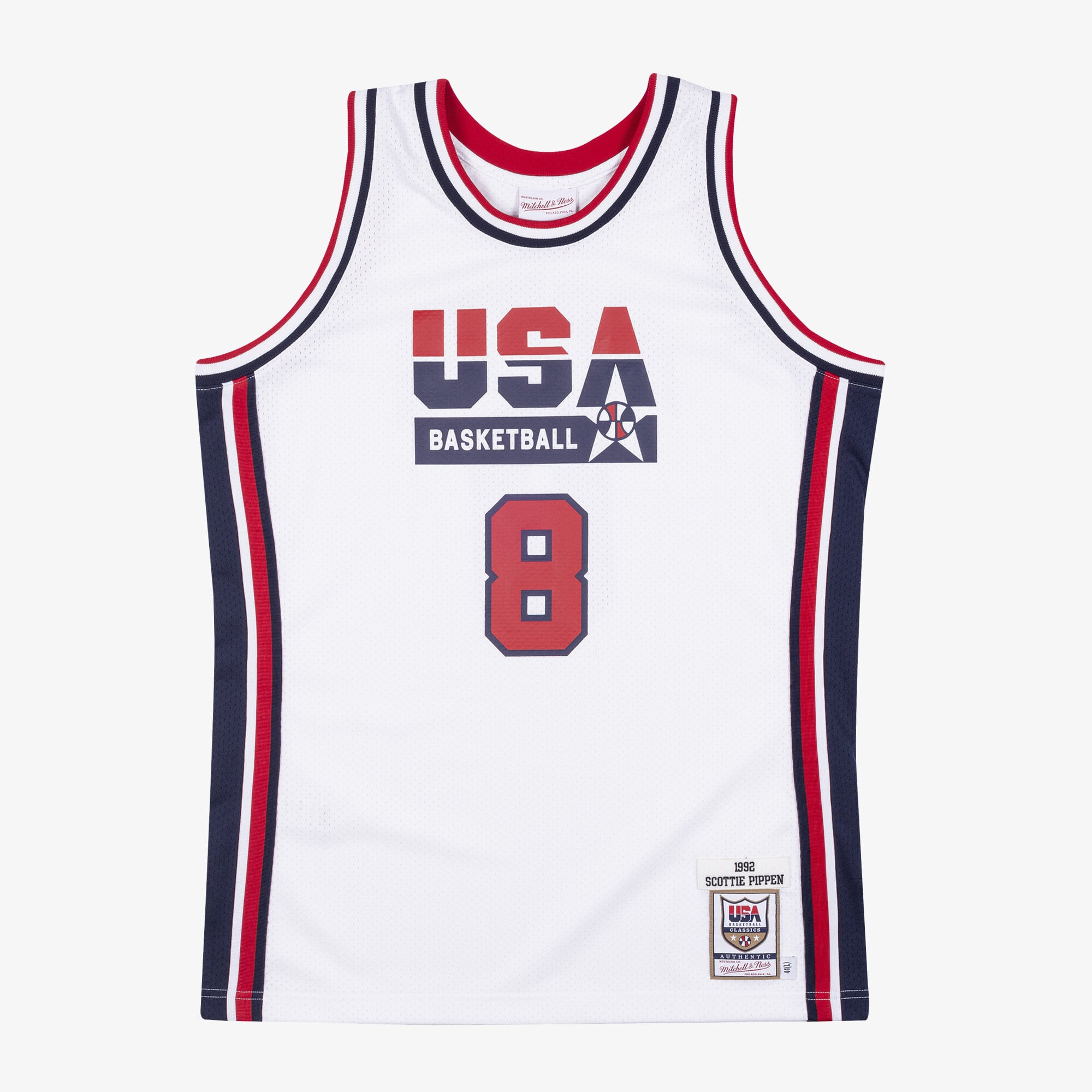 Maillot Authentic USA Basketball 1992 Mitchell & Ness – Blanc – Scottie Pippen - Homme Taille: XL