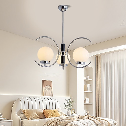 LED-Pendelleuchte, 3/5 Licht, Glas-Sputnik-Kronleuchter, moderne goldene Kronleuchter, Pendelleuchte, Vintage-Globus, Kugel, Deckeneinbauleuchte, 110–240 V Image