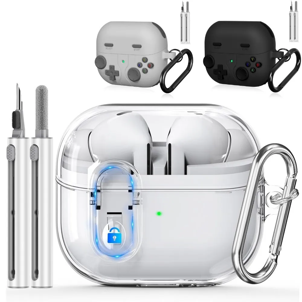 Für Samsung Galaxy Buds 3/3Pro Hülle Silikon Schutzhülle mit Reinigungsset & Schlüsselanhänger Zubehör für Samsung Galaxy Buds 3 Image