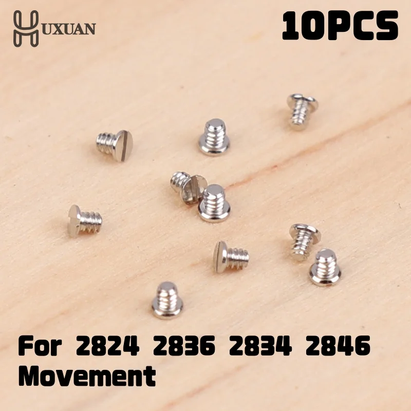 10 Stücke Uhrwerk Zubehör Für 2824 2834 2836 2846 Uhrwerk Schiene Schrauben Bewegung 2892 Schiene Schrauben Image