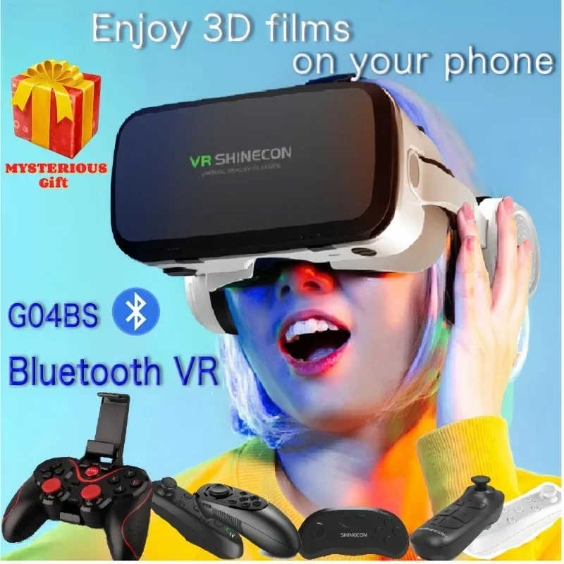 VR Shinecon Casque Helm 3D Brille Virtuelle Realität Für Smartphone Smartphone Headset Brille Fernglas Videospiel Wirth Objektiv