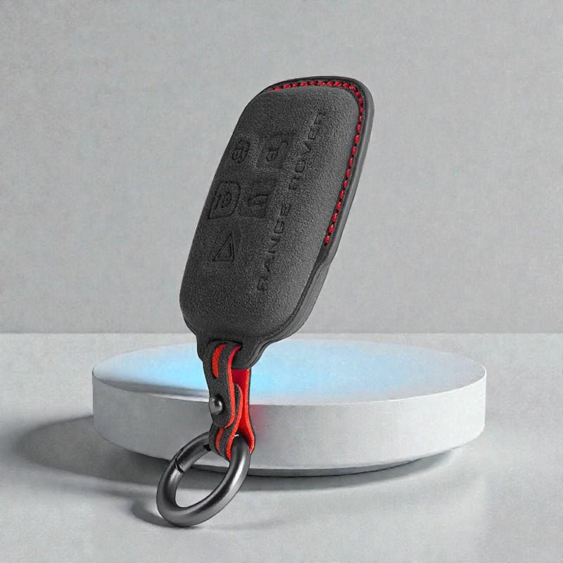 Custodia protettiva per chiave auto Land Rover Luxury Alcantara adatta a Range Rover Sport Velar Discovery Defender con 4 pulsanti l Accessori auto