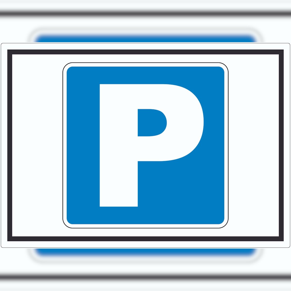 HB-Druck Parkplatz Still liegen erlaubt Symbol Aufkleber A0 (841x1189mm) Image
