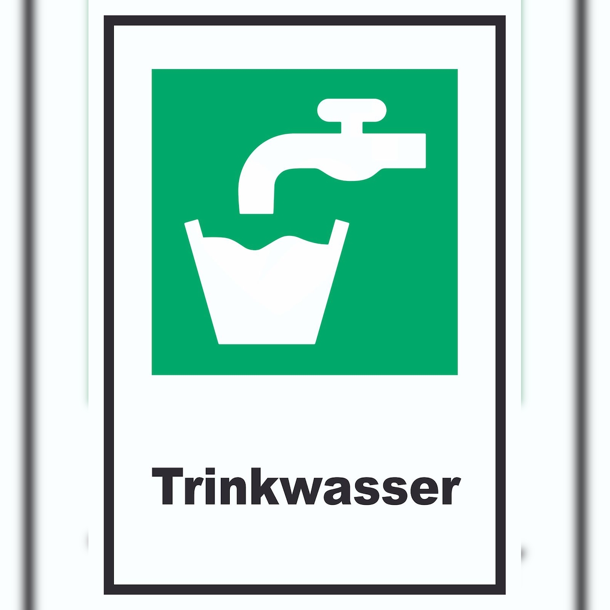 HB-Druck Trinkwasser A2 Rückseite selbstklebend Schild Image