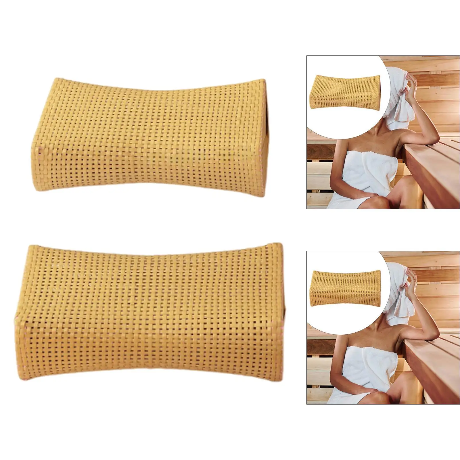 Oreiller de Sauna en Imitation rotin, confortable, repose-cou, appui-tête pour salle à vapeur, salle de bain, salle de douche, salle de bain, SPA
