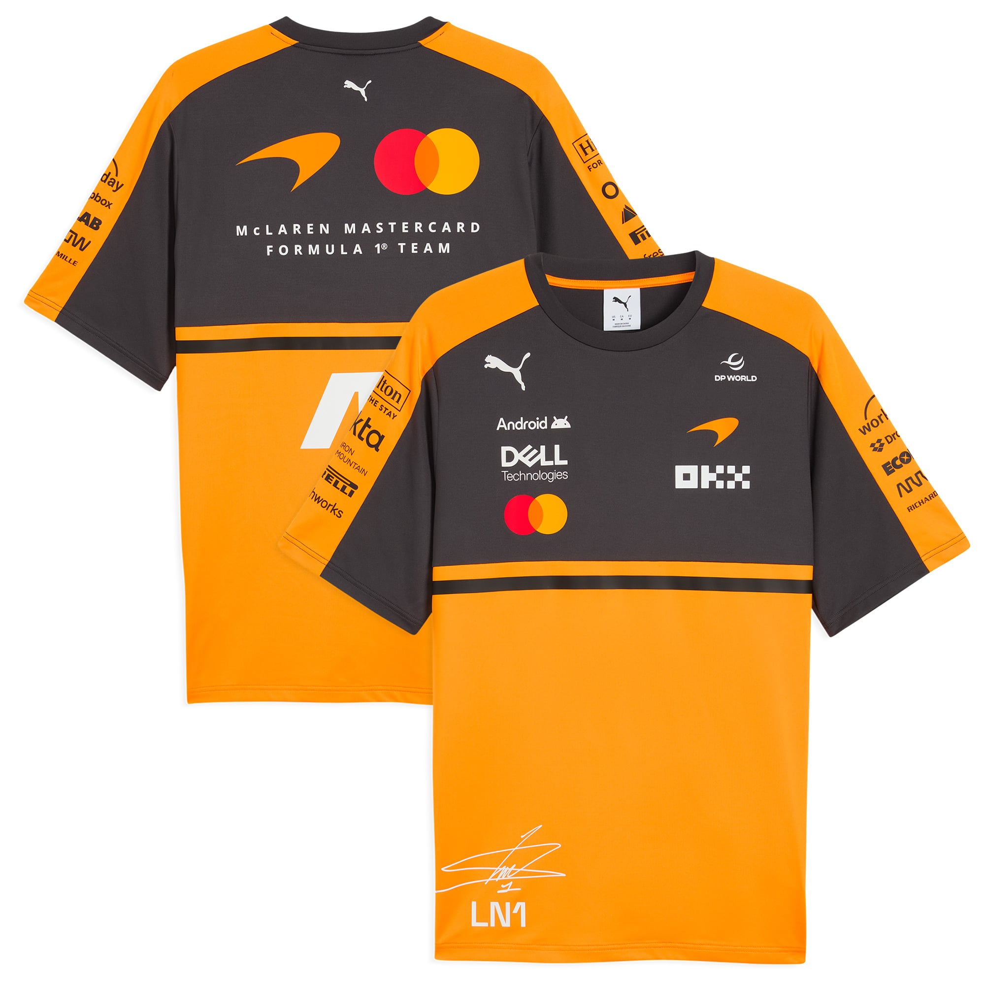 Lando McLaren 2026 T-shirt de préparation du pilote Norris - Papaye - Homme Taille: L