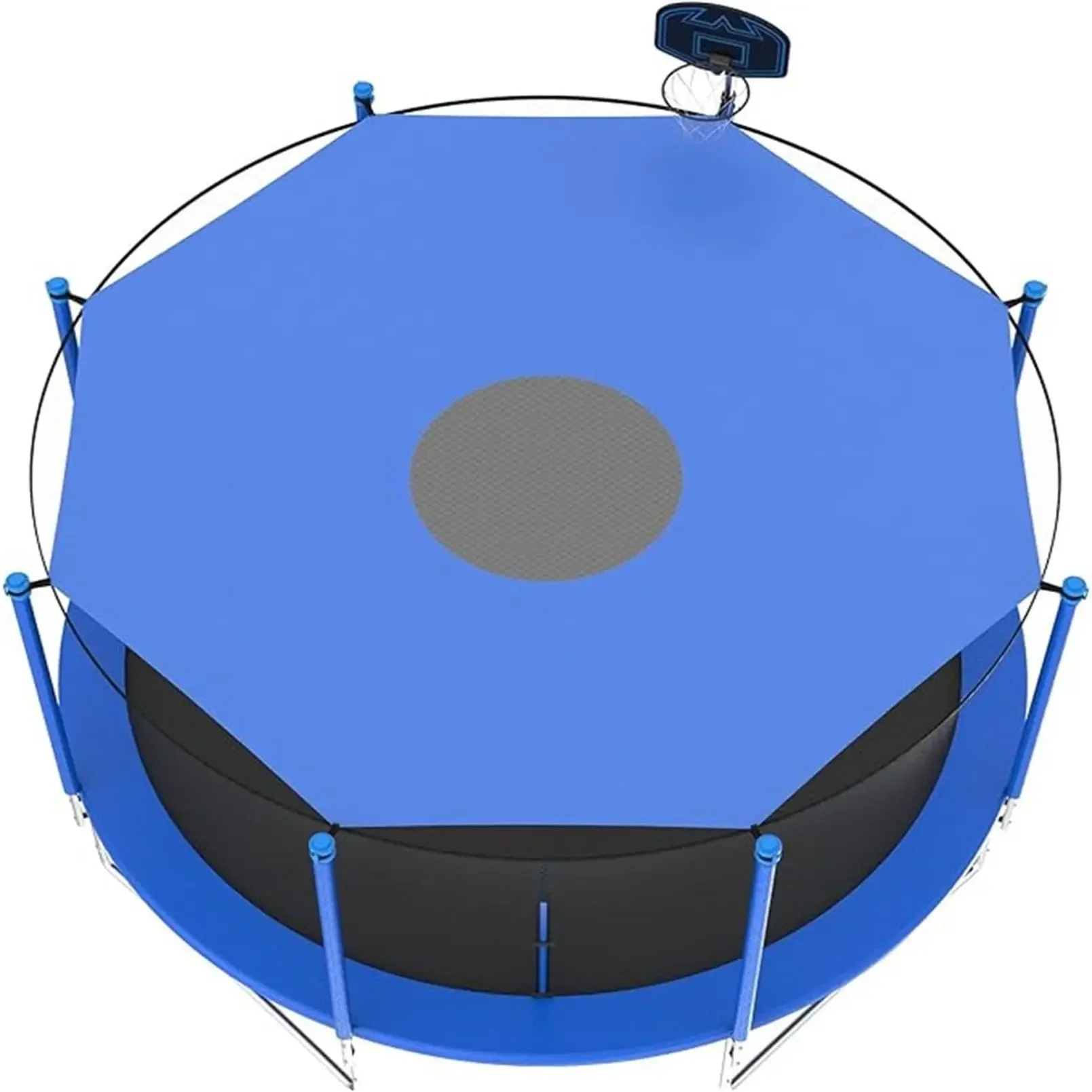 Trampolin-Sonnenschutz-Abdeckung, 8/10/12/14/16 Fuß, Trampolin-Markise, Trampolin-Zelt-Abdeckung für Trampoline im Innen- oder Außenbereich, Sonnenschutz Image