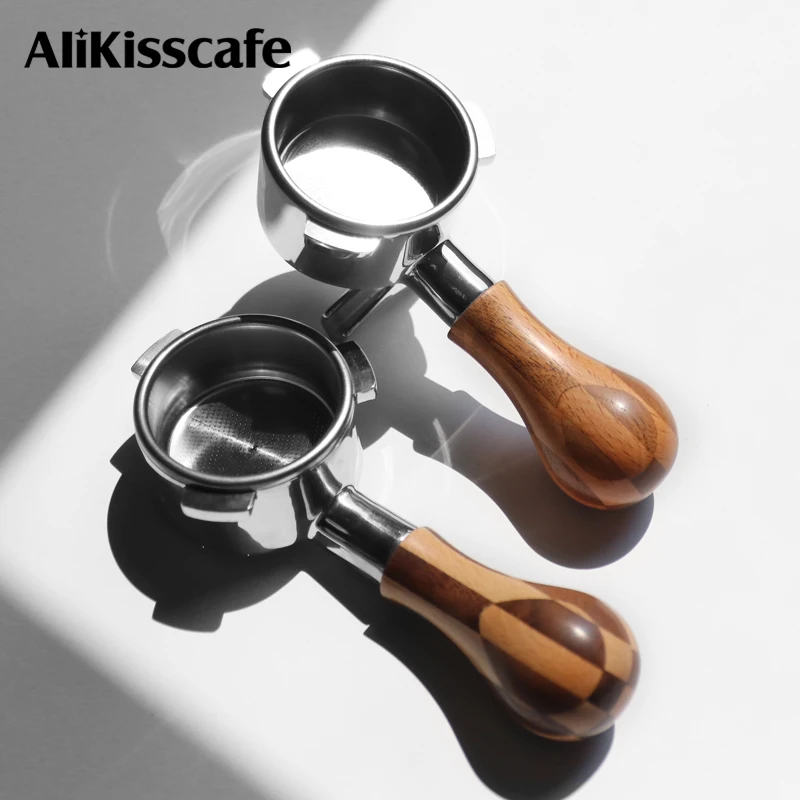 54mm Kaffee-Bodenloser Siebträger mit Doppelauslauf für Breville Sage 870 878 879 Espressomaschinen-Zubehör Barista-Werkzeuge
