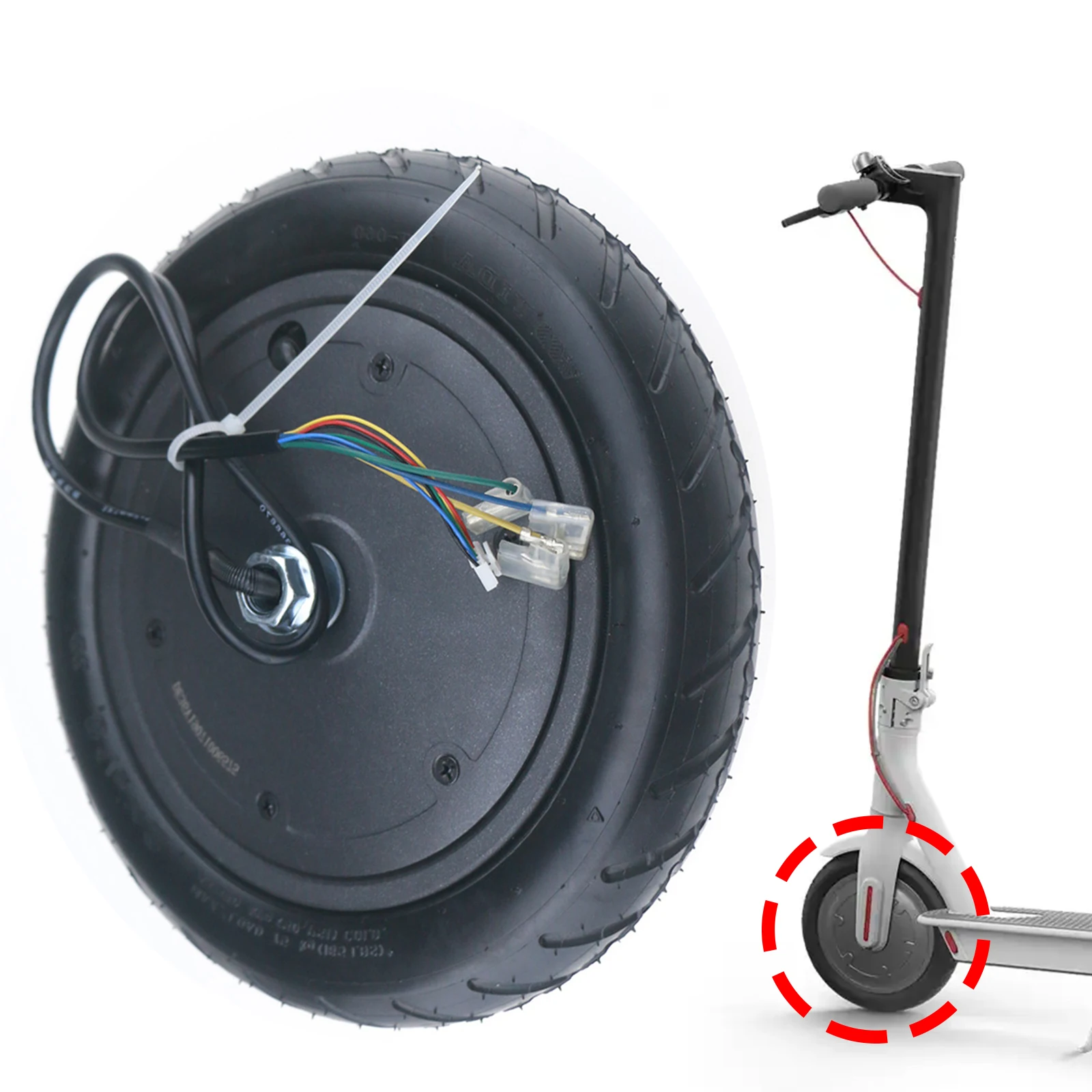 Motornabe für Xiaomi M365 Elektroroller Vorderradnabe 1. Generation Motornabenmotor 250 W 8,5 Zoll Motor mit Reifensatz Image