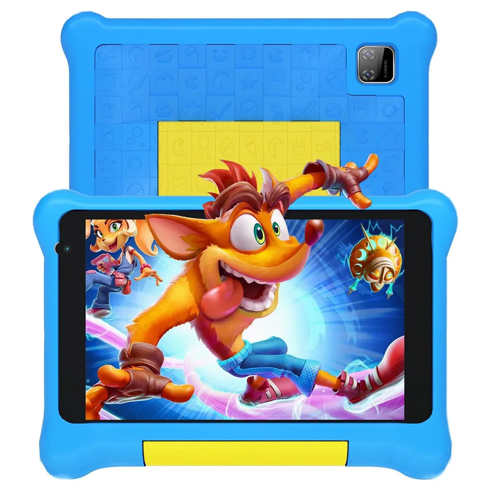 URAO 7-Zoll Kinder-Tablet Android-Tablet für Kinder mit Hülle 5GB+32GB+128GB TF-Erweiterung für Kleinkinder Elterliche Kontrolle WLAN Geschenk Image