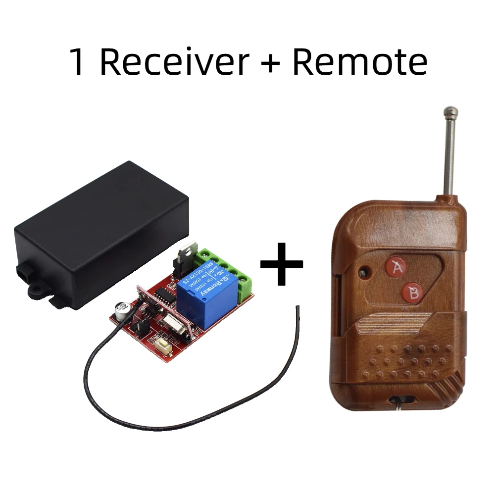 Universal Motor Controller 12V-24V Garage Tür Empfänger Schalter kompatibel mit 433,92 MHz Lernen Code Fernbedienung Image