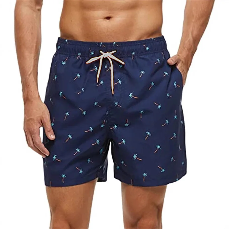 Schnell trocknende Sommer-Badeshorts für Herren, Strand-Boardshorts, Badehose für Männer, Sportbekleidung, Strandbekleidung, Fitness, Übergröße Image