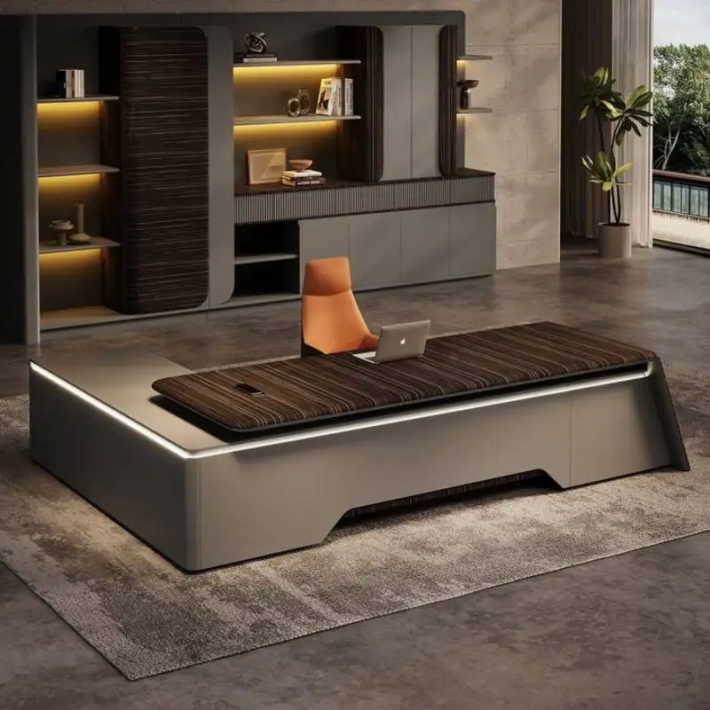 Verstellbare Holz-Büroschreibtische mit Stauraum Moderne Tragbare Büroschreibtische Höhenverstellbare Computertische Büromöbel