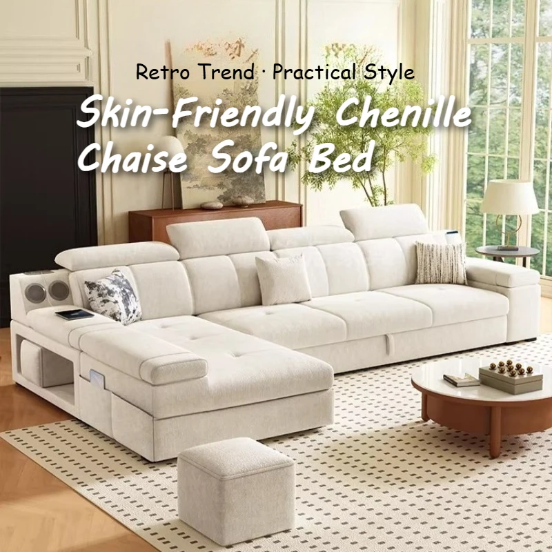 Geradliniges Sofa Ausziehbar Klappbar Elektrisches Schlafsofa mit Schlaffunktion Hotel-Couch Wohnzimmermöbel