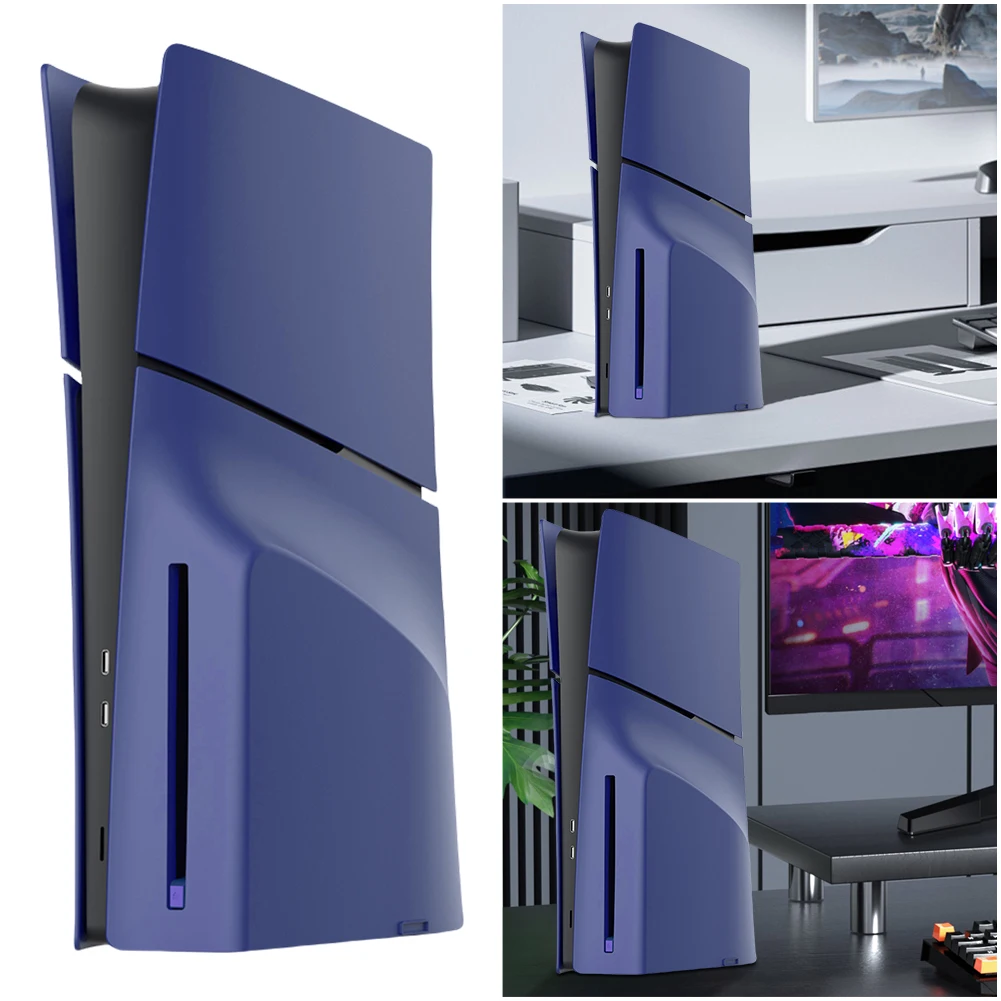 ABS-Hartschalen-Ersatz-Frontplatte Staubdichte Frontabdeckung Konsolenabdeckung Stoßfeste Abdeckplatten für PS5 Slim Disc Edition Konsole Image