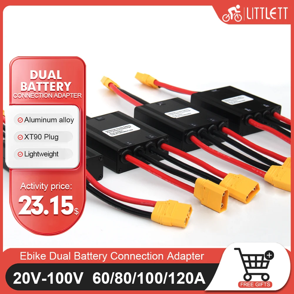 Elektrische Fahrrad Dual Batterie Entladung Konverter 20V-72V 60A/80A/100A/120A XT90 Adapter Ebike modul Ausgewogene Entladung Teile Image