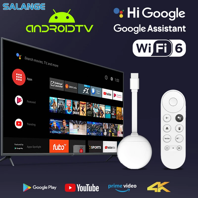 Android 14 TV-Stick 2GB 8GB Smart Home Kino AllwinnerH313 BT Sprachfernbedienung Unterstützt Wifi6 BT5.0 4K Media Player Google Assistant Image