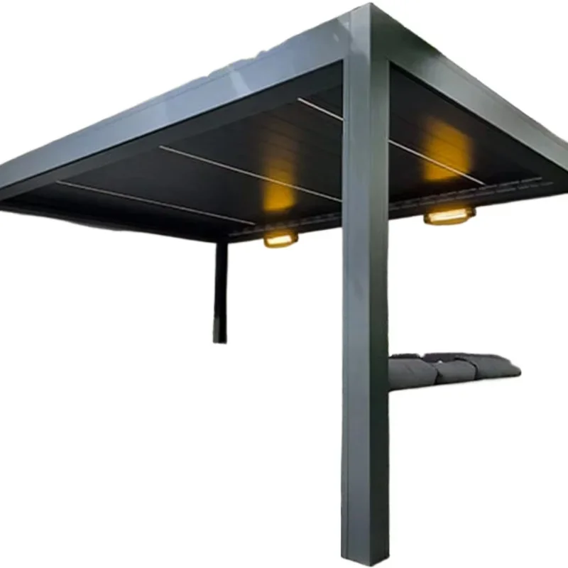 Bioklimatische Aluminium-Pergola mit Motorisiertem Dach für Regenfesten Außeneinsatz Aluminium-Lamellenpergola