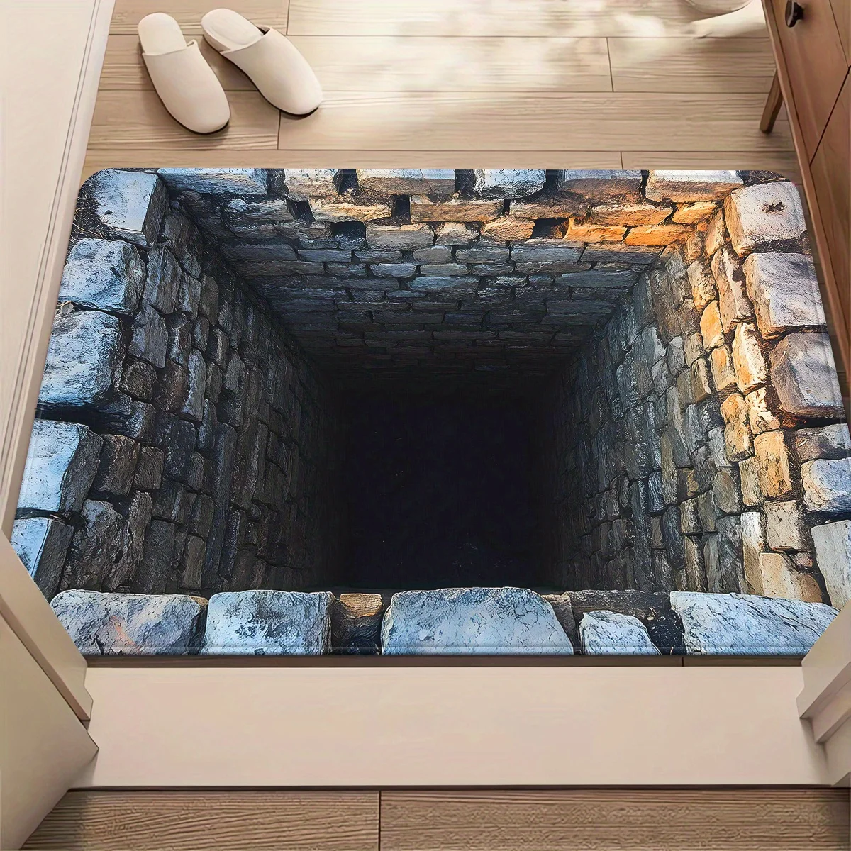 VIKAMA Fantasy Style, Black Hole Stone Cellar Door Mats, rutschfeste Badezimmer-Fußmatten, Eingangstürmatten, Heimdekoration Image