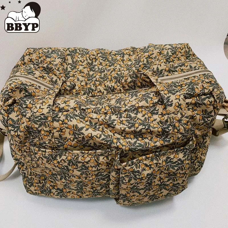 Organizer per borse per pannolini stampati per bambini di grande capacità borse portaoggetti portatili da viaggio per mamma per pannolini salviette zaini per la cura dei neonati