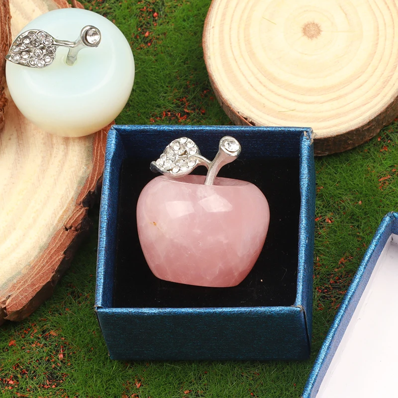 Tigerauge Apfel-Kristallfigur Liebesheilender Edelstein für Heimdekoration Meditation Ornament Feng Shui Geschenk Image