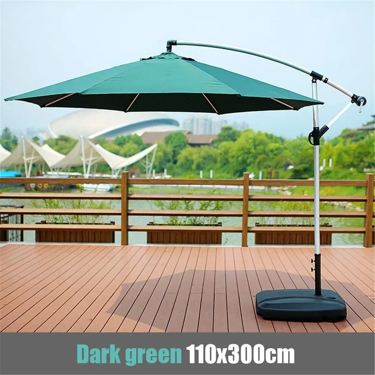300cm Strand-Sonnenschirm Stoff-Überzug Parasol-Zelt-Abdeckung Korrosionsbeständig Wasserdicht für Terrasse Garten Outdoor-Schirm Image