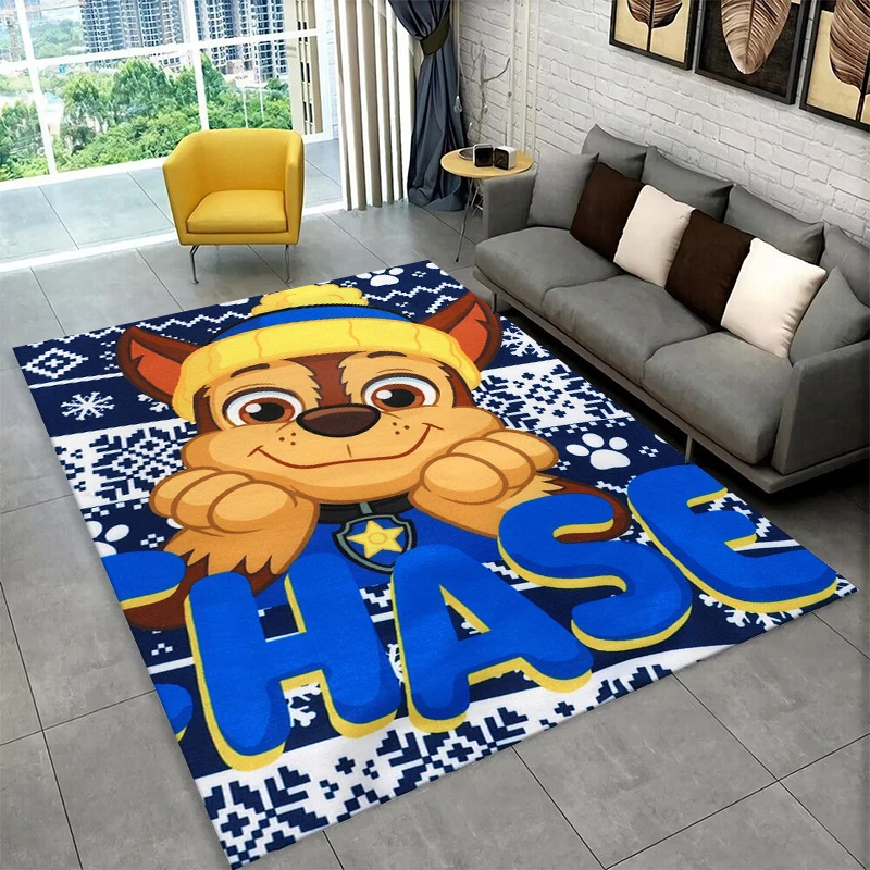 Cartoon P-Patrol Niedlicher Hund Teppich für Spielzimmer Schlafzimmer Wohnzimmer Sofa Heimdekoration, Kinder-Spielbereich Teppich Rutschfeste Bodenmatte Image