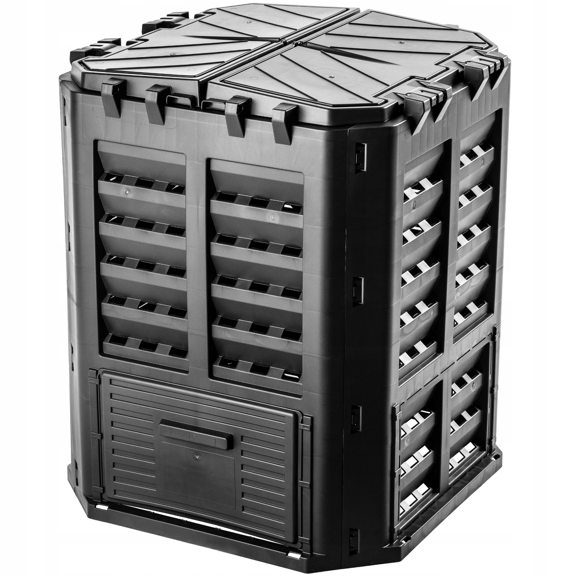 Kadax Kompost ierer schwarz modularer Garten frost beständiger Dünger tank 360l Image