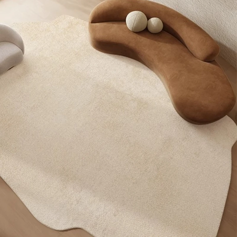Großer Wohnzimmerteppich, kreativ, modisch, speziell geformter Schlafzimmerteppich, moderner, schlichter Stil, Plüsch-Couchtischmatte, Alfombra Fonda Image