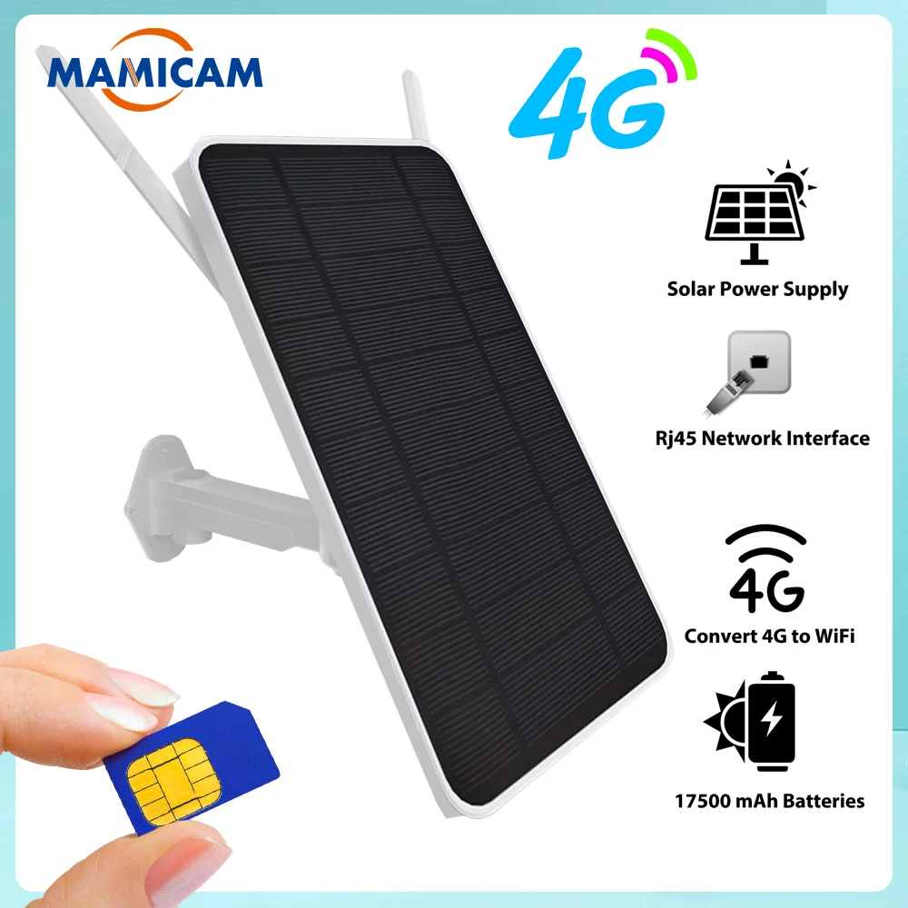 6W 10W 15W 4G Solar Router WiFi Repeater Solarbetrieben 50M WiFi Reichweite IP66 Wasserdicht Insgesamt 17500mAh Batterien Image