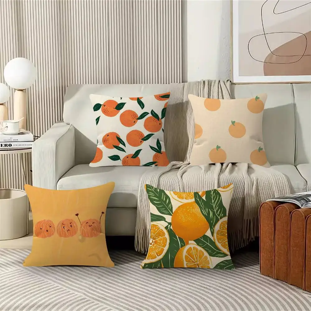 Orange Lovely All Personalisierte Bild- und Text-Dekokissen für den Haushalt, Geschenke für den Haushalt, 45 x 45 cm