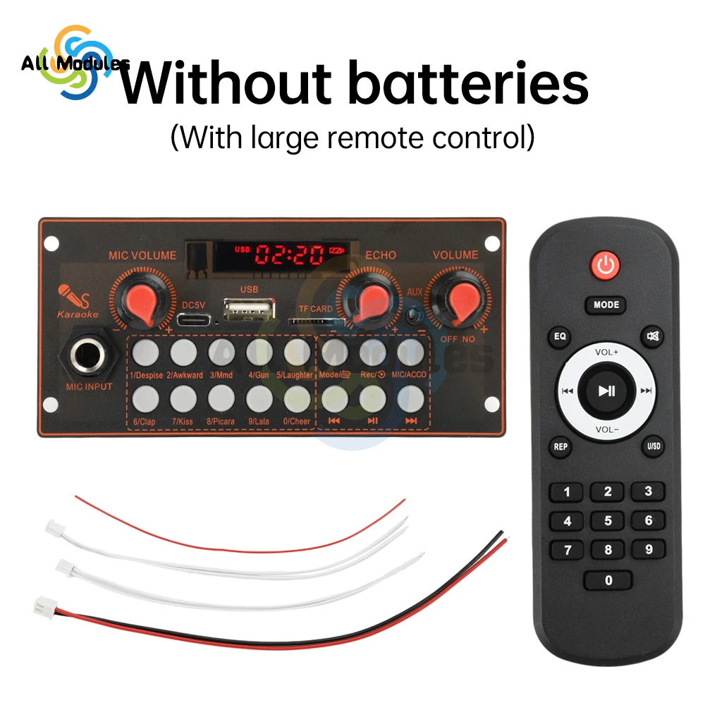 DC 5V MP3 BT Decodierung Verstärker Bord 2*10W Verstärker Audio Player DIY MP3 Player Auto FM Radio Modul TF USB Mic Rekord Image