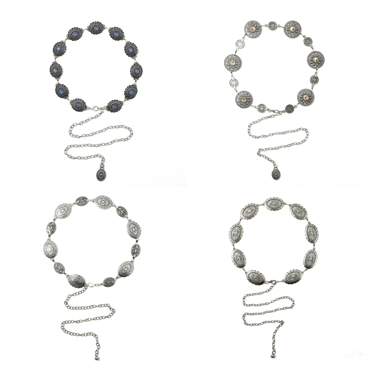 1, exquisiter Damen-Gürtel aus antikem Zinn im Vintage-Stil, klassische Nischen-Taillen-Cinching-Kleidung, vielseitige tägliche Mädchen-Taillenkette Image