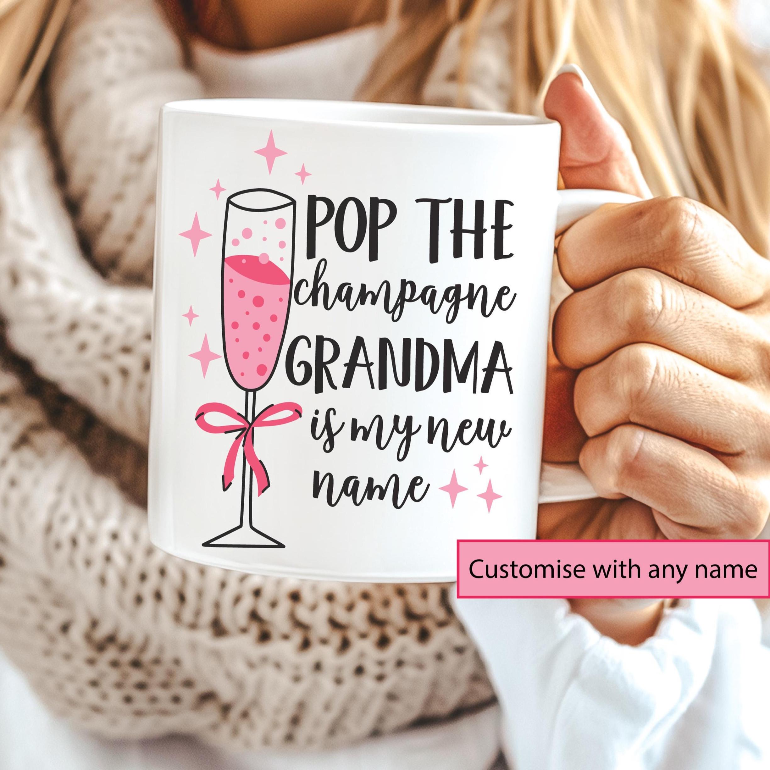 Personalisierte erste Mal Oma Kaffeetasse Kundenspezifische neue Oma Teetasse beworben zu Oma Feier Geschenk Muttertag Neue Großmutter Geschenk