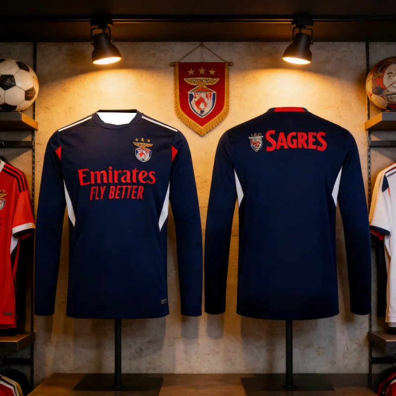 T-shirt de football domicile Benfica Portugal pour parent et enfant, respirant et à séchage rapide, idéal pour l'entraînement de football 2026