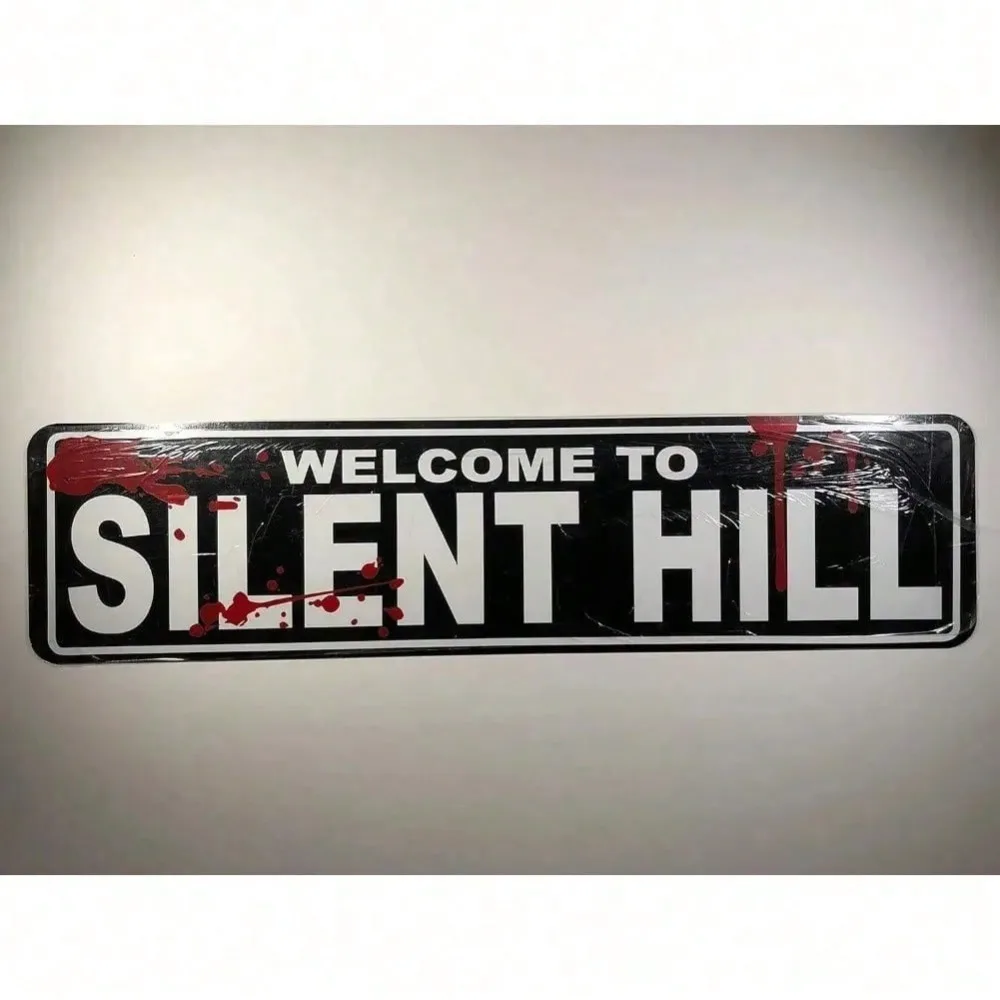 1PC Plaque en métal vintage « Bienvenue à Silent Hill » sur le thème de l