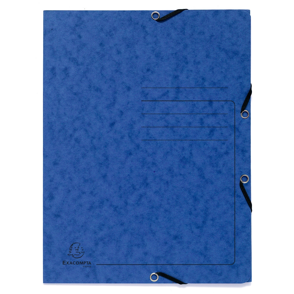 Exacompta Sammelmappe mit Gummizug und 3 Klappen aus Colorspan-Karton 355g/m2 - A4 Image