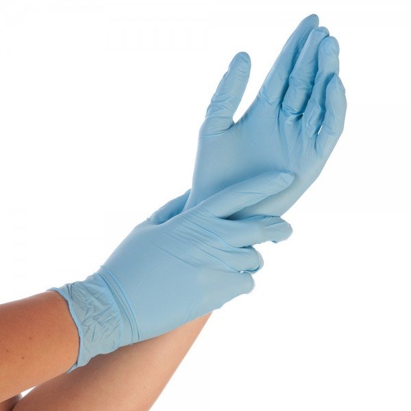 HYGOSTAR Nitrilhandschuhe Blau puderfrei Safe Light Gr. XXL 90 Stück Image