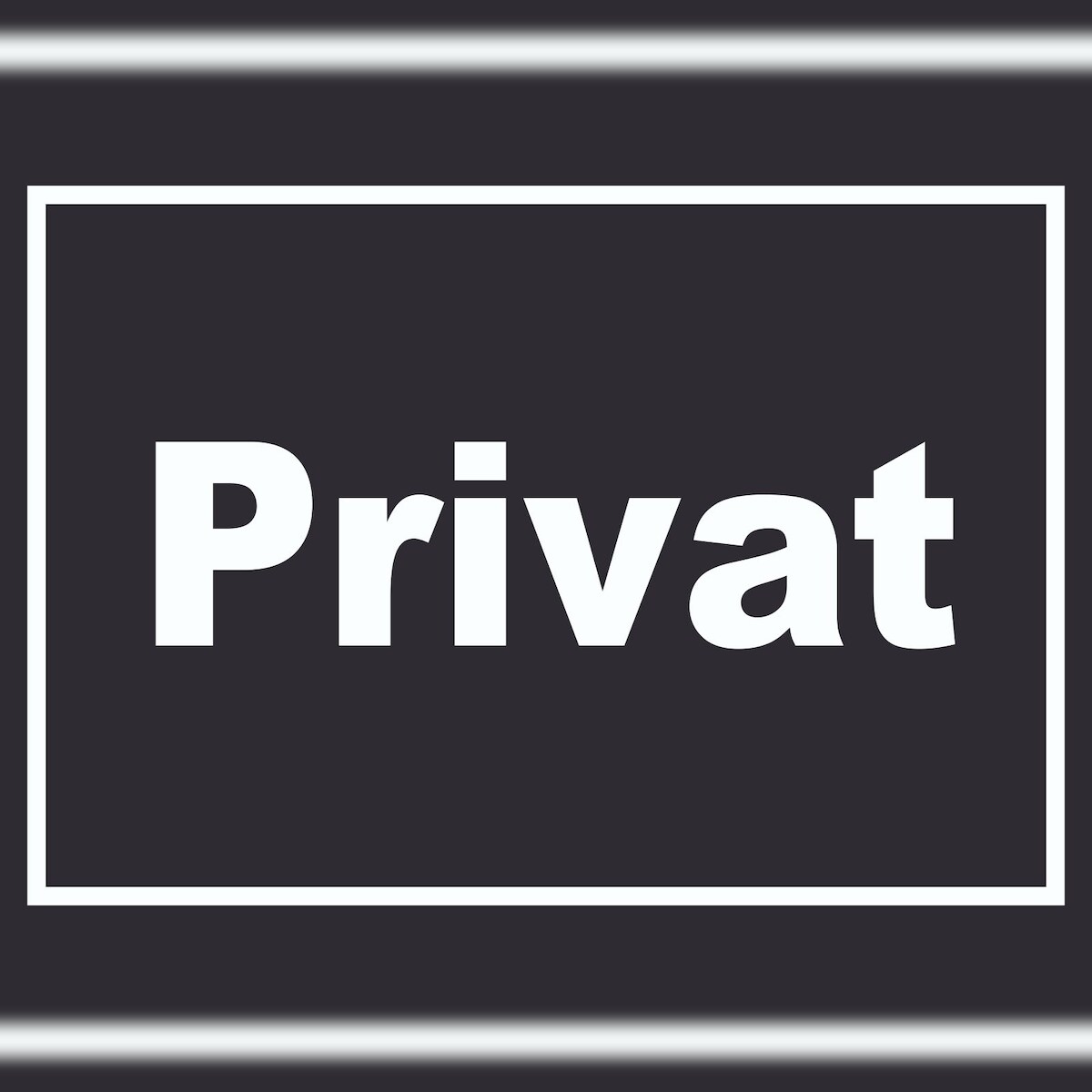 HB-Druck Privat Schild weiß-schwarz A3 (297x420mm)