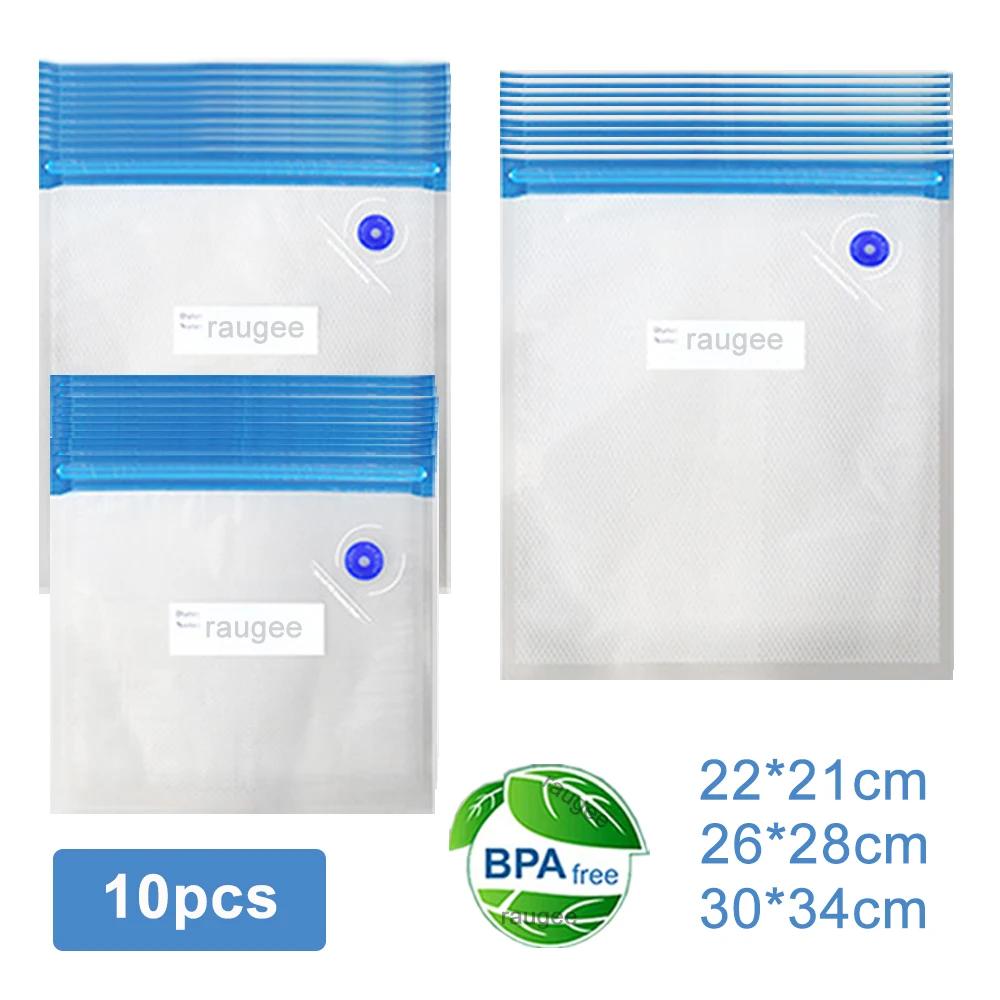 Vacuum Bags Reusable Food Vacuum Packaging Bags 10pcs Vacuum Sealing Storage Bags for Food Air Valve Bag Food Fresh Keeping Bags