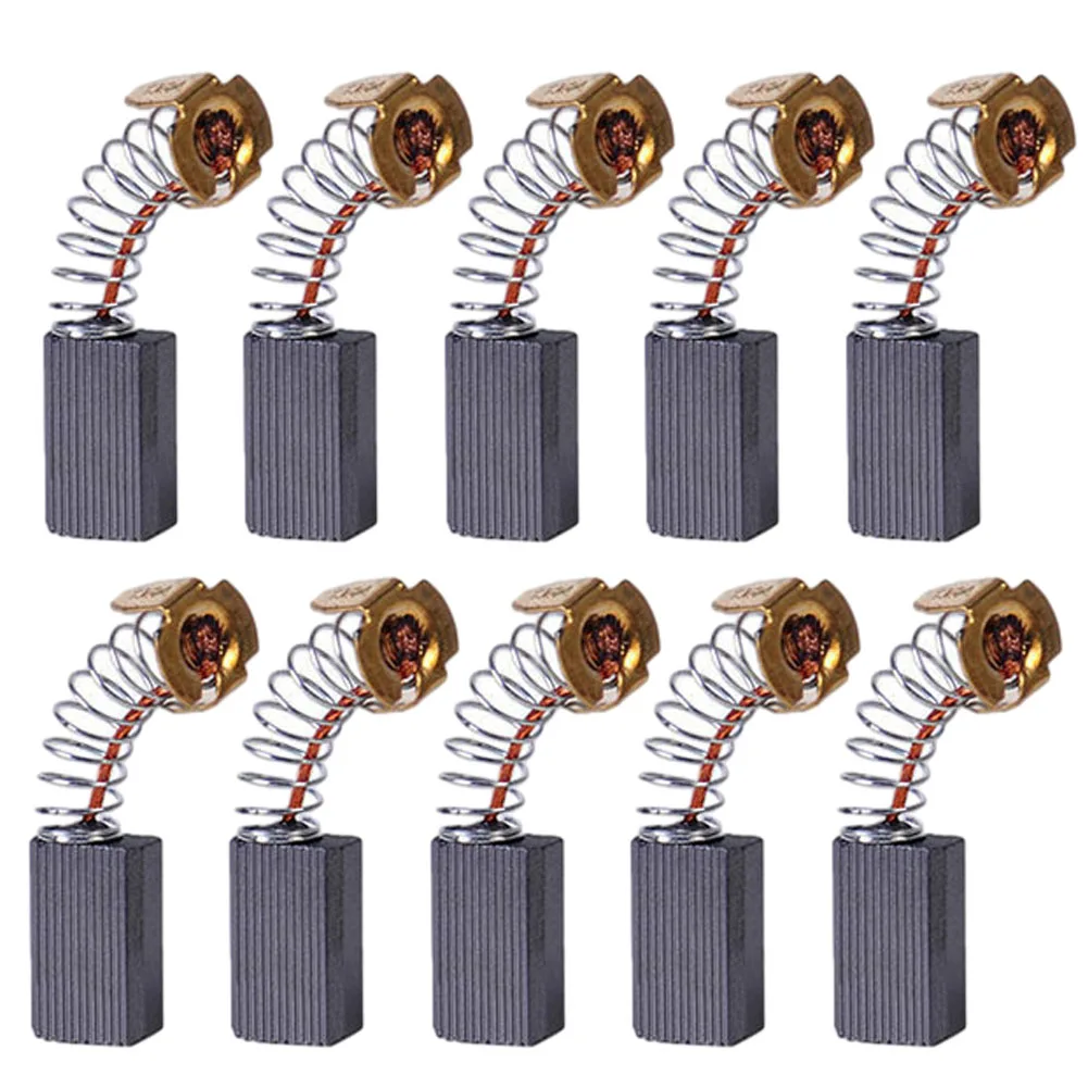 10-teiliges Kohlebürsten-Set für CB104 CB106 CB116 Hobelmaschinen, Kreissägen, Trennsägen, 6 x 10 x 15 mm, Winkelschleifer, Elektrowerkzeuge Image