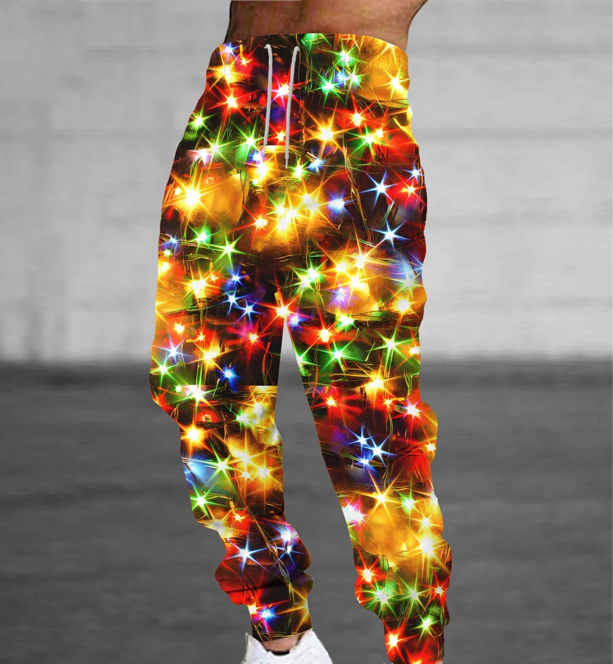 2026 Heiß begehrte neue Herren 3D-gedruckte Gothic Glanzmuster Outdoor Hip-Hop Streetwear Loose Fit Hosen in großen Größen