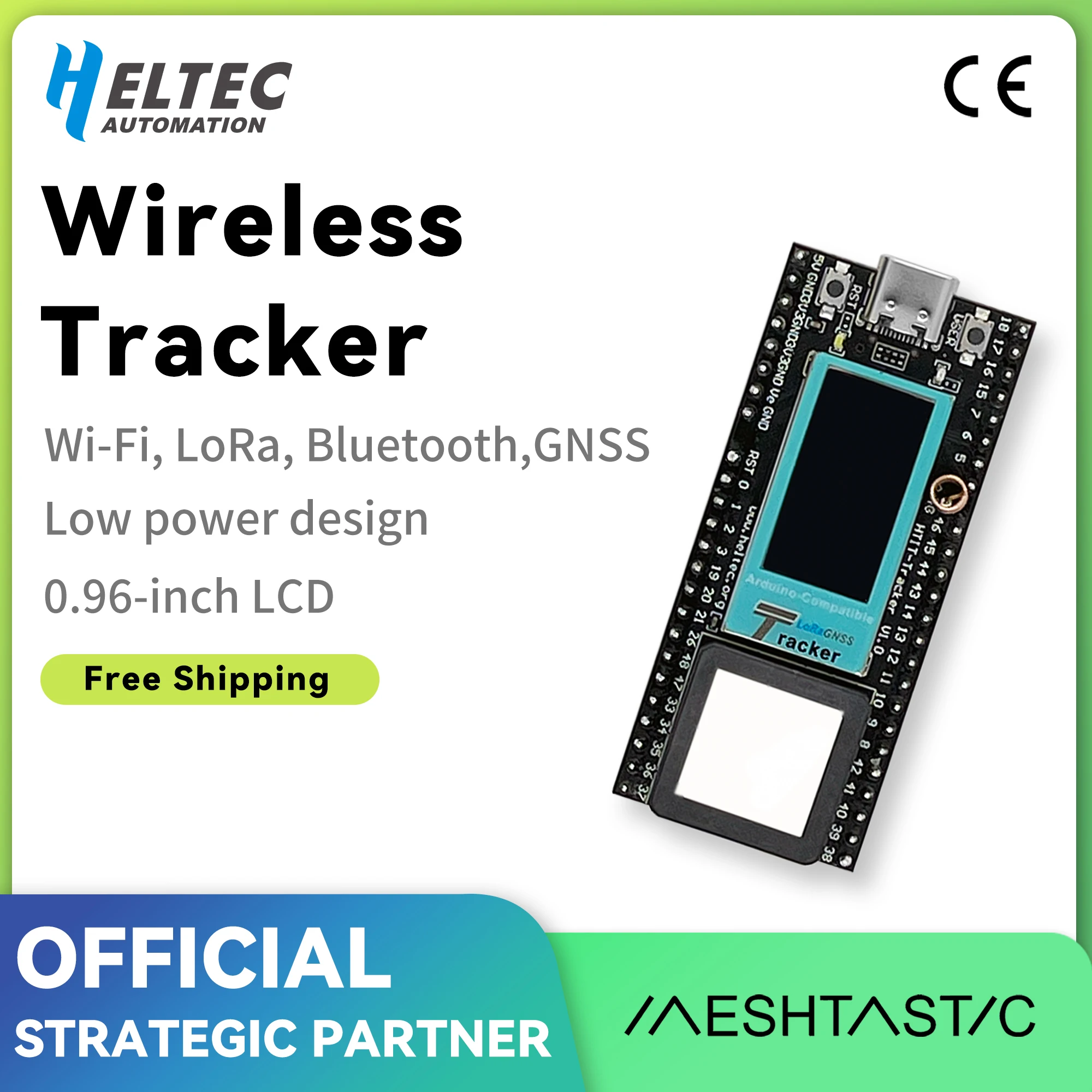 Heltec ESP32 Tracker LoRa Meshtastic SX1262 Wi-Fi Bluetooth GPS Tracker für Fahrzeug Fahrrad Kinder Haustier Auto Fitness Tracker Image