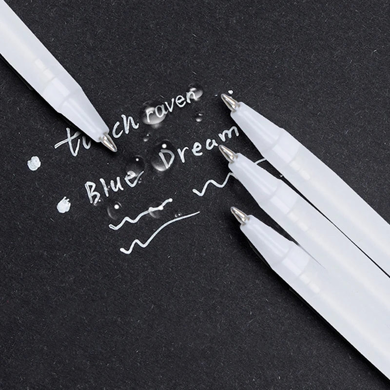 1/3Pcs 0,8mm Fettige Weiße Marker Stift Graffiti Stifte Wasserdicht Permanent Gel Bleistift Reifen Malerei Notebook Umwelt stift Image