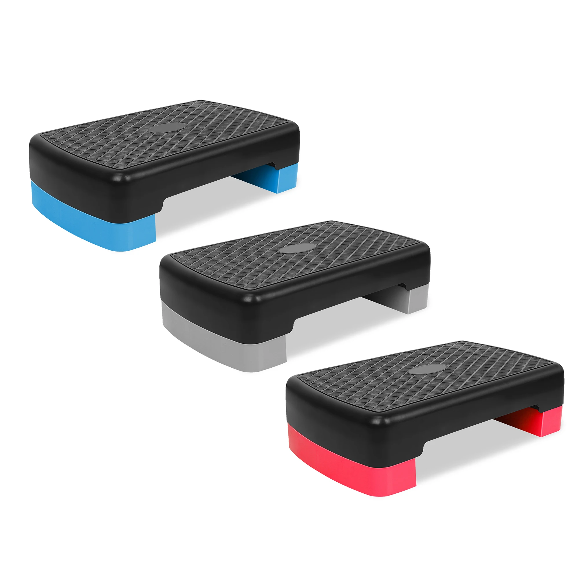 Fitness-Steppbrett Aerobic-Stepper 45,72 cm Steppplattform Höhenverstellbar 10,16 cm-15,24 cm Praktische Aufbewahrung Image