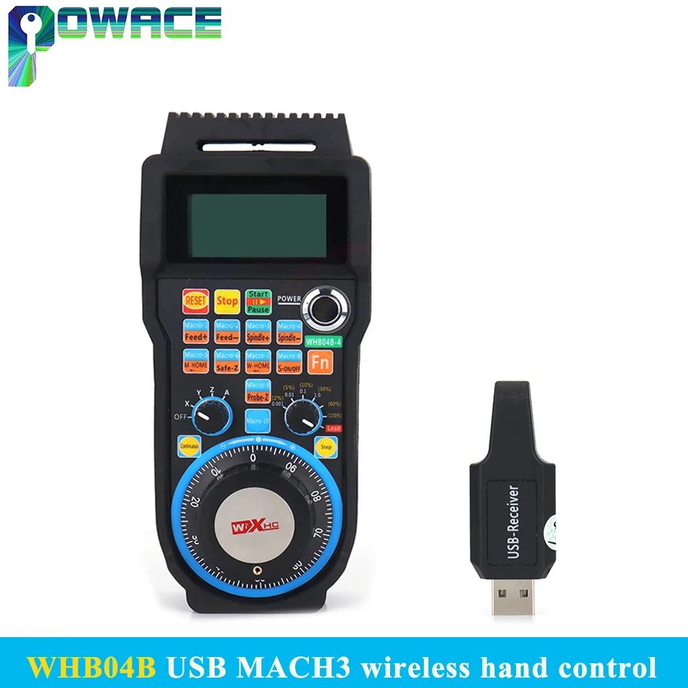 XHC 4/6 Achsen CNC Mach3 Wireless Drehmaschine Handrad WHB04B MPG Anhänger Handrad USB Empfänger für CNC Fräsmaschine Image