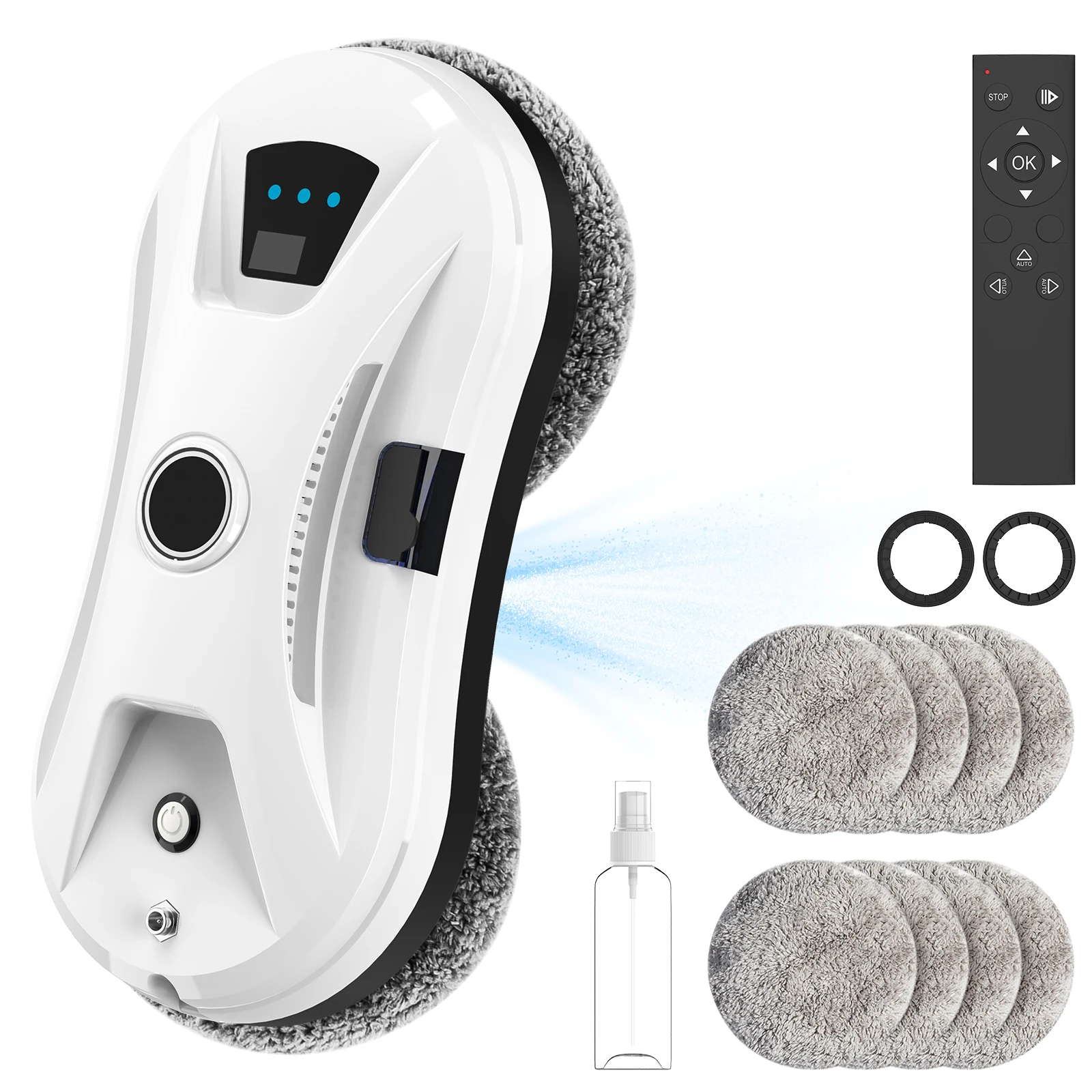 Automatischer Fensterreinigungsroboter mit Wassersprühfunktion und Vakuumsteuerung, 5600PA elektrischer Fensterwischer, Glasreiniger Image