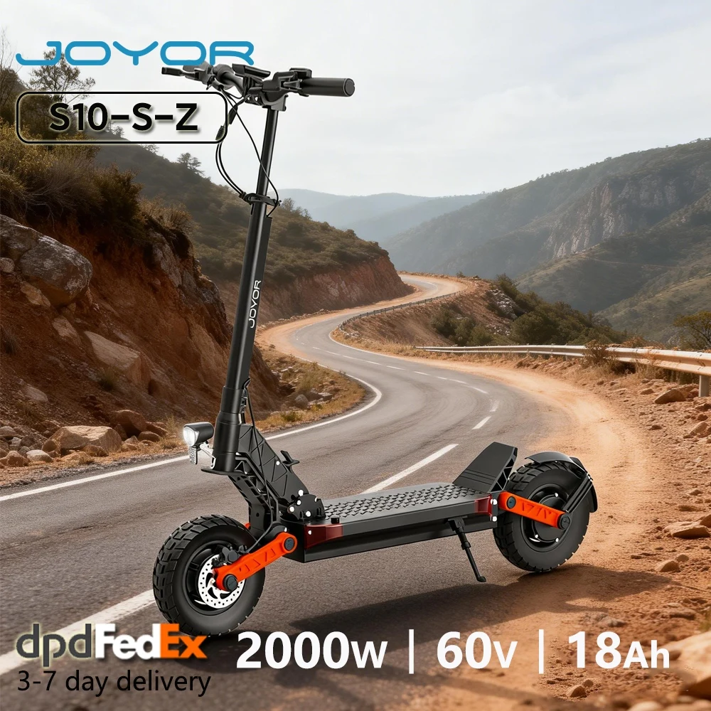 JOYOR S10-S-Z E-Scooter mit 60V 18Ah Akku, Max. 25 km/h und 75 km Reichweite, 10 Zoll Faltbarer Elektroroller für Erwachsene Image